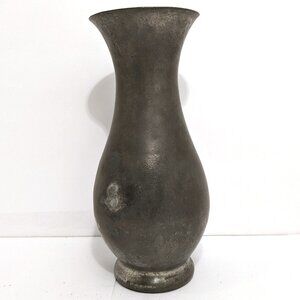 Tall Vase Pewter Vase Vintage Royal Holland Daalderop 10" K.M.D. Pewter